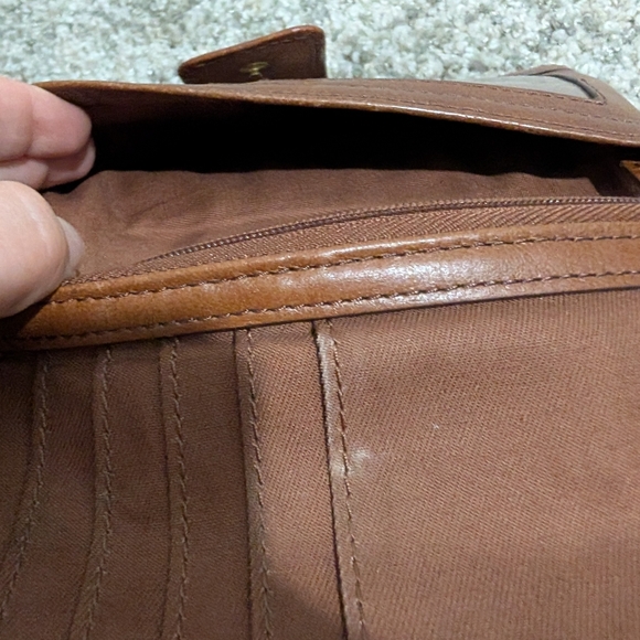 Fossil Brown Leather 3 Section Flap Organizer Wallet - Picture 8 of 10